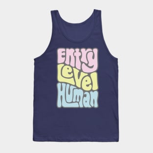 Entry Level Human Word Art Tank Top